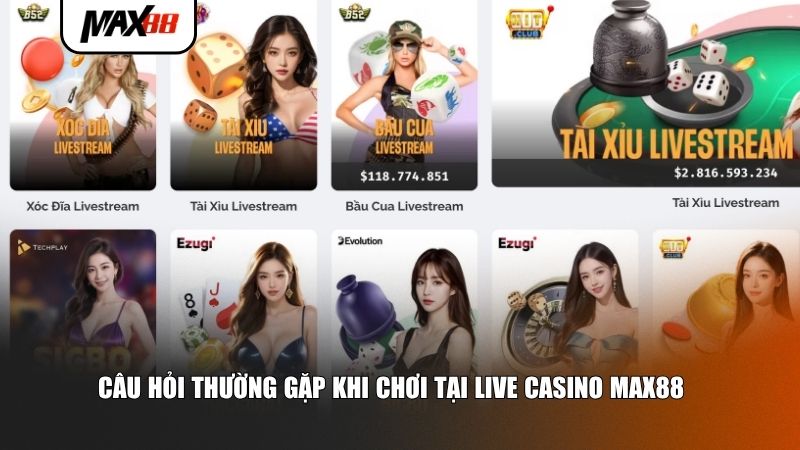 Giới thiệu các trò chơi nổi bật tại Live Casino Max88